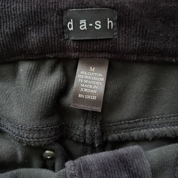 Black Soft Stretch Corduroy Leggings Straight Leg High-Rise Size M Dark Academia - Picture 8 of 9